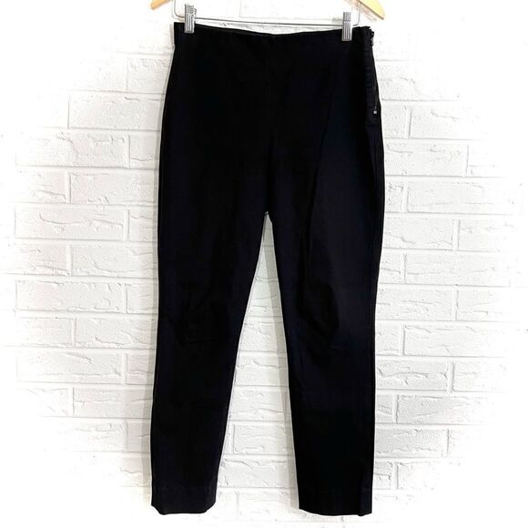 EVERLANE Black Pull On Zip Side Pants Size 4 - Picture 2 of 9